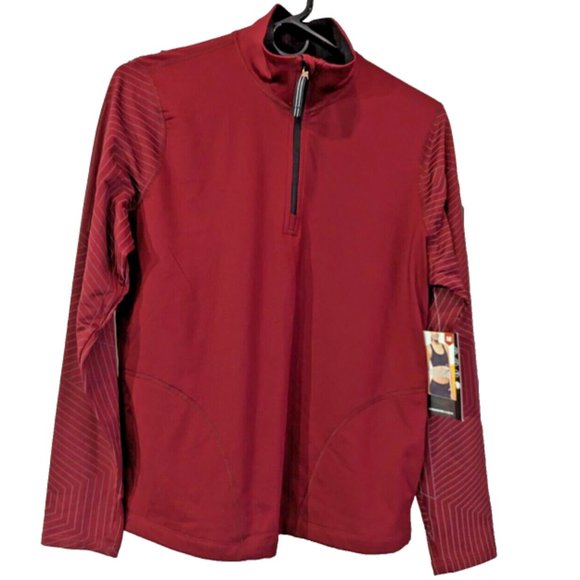AVIA Womens Activewear Reflective Stripe 1/4 Zip Performance Jacket Pull… - Picture 1 of 13